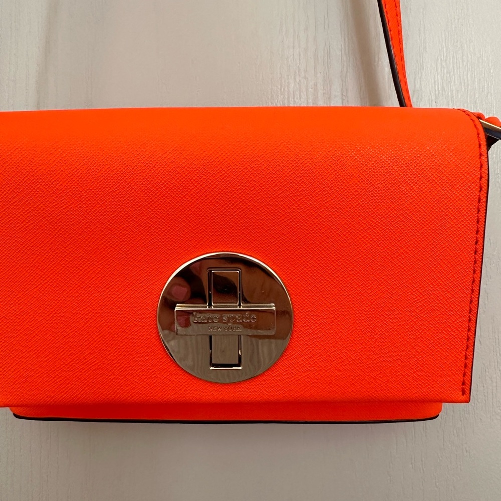 Kate Spade Orange Crossbody with Gold Hardware